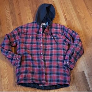 Free With Purchase Of $20 Plaid Hooded Quilted Women's Flannel Jacket